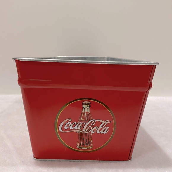 Coca Cola Themed Tin Planter Beverage Tub - Picture 3 of 9
